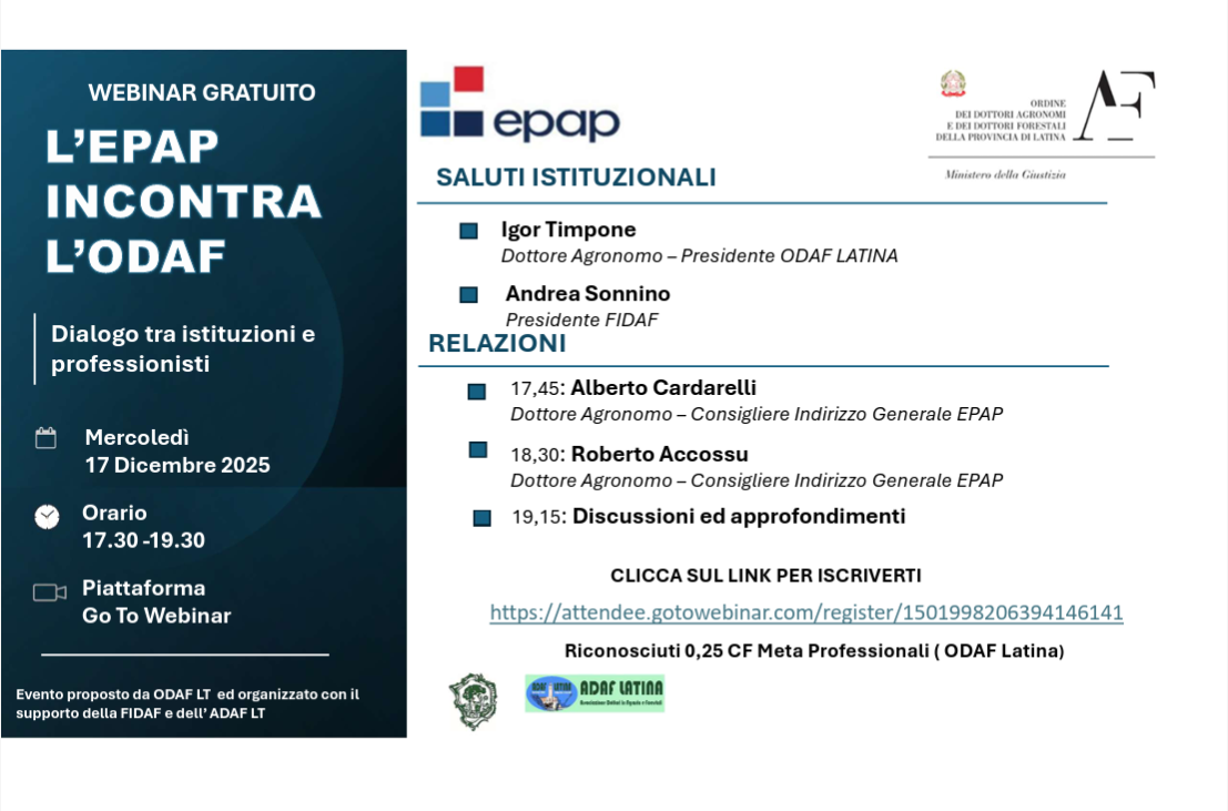 L’EPAP incontra l’ODAF. Dialogo tra istituzioni e professionisti.